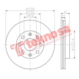 Brake Components Brake Disc TBD8024-D OPTIMA