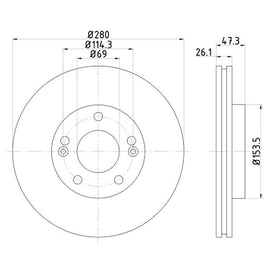 HYUNDAI Tiburon - Front Brake Disc | OPTIMA | TBD8026-D - SKU TBD8026-D - SpareMe South Africa