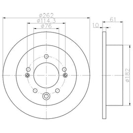 HYUNDAI Elantra - Rear Brake Disc | OPTIMA | TBD8032-D - SKU TBD8032-D - SpareMe South Africa