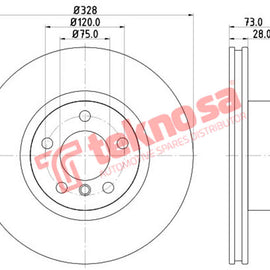 Brake Components Brake Disc TBD8036-D OPTIMA