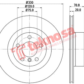 Brake Components Brake Disc TBD8037-D OPTIMA