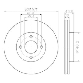 NISSAN Almera - Front Brake Disc | OPTIMA | TBD8038-D - SKU TBD8038-D - SpareMe South Africa