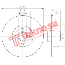 Brake Components Brake Disc TBD8062-D OPTIMA