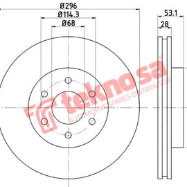 Brake Components Brake Disc TBD8065-D OPTIMA