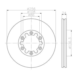 FORD Ranger - Front Brake Disc | OPTIMA | TBD8068-D - SKU TBD8068-D - SpareMe South Africa