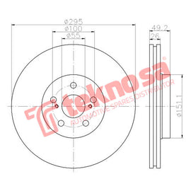 Brake Components Brake Disc TBD8072-D OPTIMA