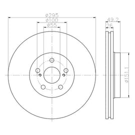 TOYOTA Avensis - Front Brake Disc | OPTIMA | TBD8072-D - SKU TBD8072-D - SpareMe South Africa