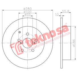 Brake Components Brake Disc TBD8073-D OPTIMA