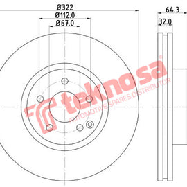 Brake Components Brake Disc TBD8078-D OPTIMA