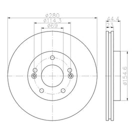 HYUNDAI Cerato - Front Brake Disc | OPTIMA | TBD8085-D - SKU TBD8085-D - SpareMe South Africa