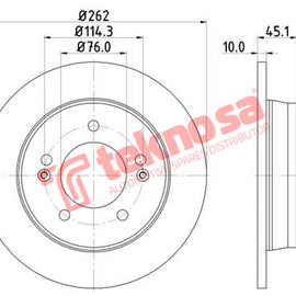 Brake Components Brake Disc TBD8086-D OPTIMA