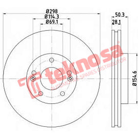 Brake Components Brake Disc TBD8088-D OPTIMA