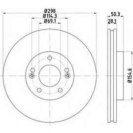 HYUNDAI Santa Fe - Front Brake Disc | OPTIMA | TBD8088-D - SKU TBD8088-D - SpareMe South Africa