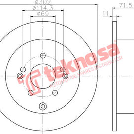 Brake Components Brake Disc TBD8089-D OPTIMA