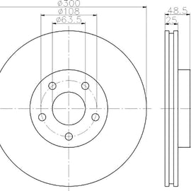 FORD Focus - Front Brake Disc | OPTIMA | TBD8090-D - SKU TBD8090-D - SpareMe South Africa