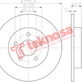 Brake Components Brake Disc TBD8091-D OPTIMA