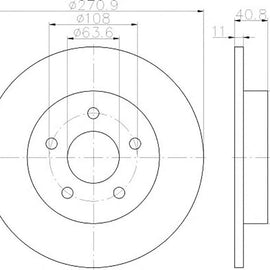 FORD Focus - Rear Brake Disc | OPTIMA | TBD8091-D - SKU TBD8091-D - SpareMe South Africa