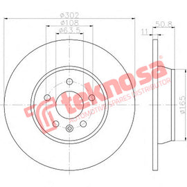 Brake Components Brake Disc TBD8099-D OPTIMA