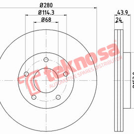 Brake Components Brake Disc TBD8115-D OPTIMA