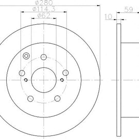 TOYOTA Avensis - Rear Brake Disc | OPTIMA | TBD8120-D - SKU TBD8120-D - SpareMe South Africa
