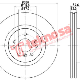 Brake Components Brake Disc TBD8122-D OPTIMA