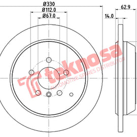 Brake Components Brake Disc TBD8123-D OPTIMA