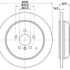 Mercedes-Benz 200-Series - Rear Brake Disc | OPTIMA | TBD8123-D - SKU TBD8123-D - SpareMe South Africa