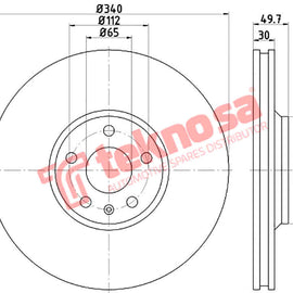Brake Components Brake Disc TBD8134-D OPTIMA
