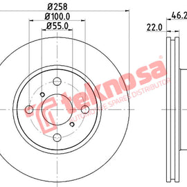 Brake Components Brake Disc TBD8144-D OPTIMA