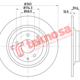 Brake Components Brake Disc TBD8147-D OPTIMA