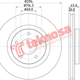 Brake Components Brake Disc TBD8150-D OPTIMA