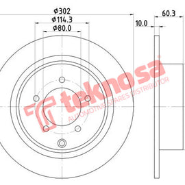 Brake Components Brake Disc TBD8151-D OPTIMA