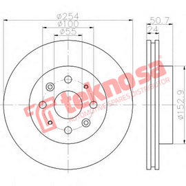 Brake Components Brake Disc TBD8167-D OPTIMA