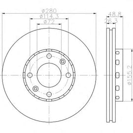KIA Carens - Front Brake Disc | OPTIMA | TBD8199-D - SKU TBD8199-D - SpareMe South Africa