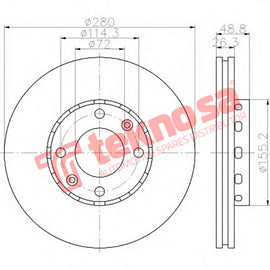 Brake Components Brake Disc TBD8199-D OPTIMA