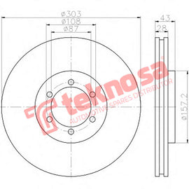 Brake Components Brake Disc TBD8229-D OPTIMA