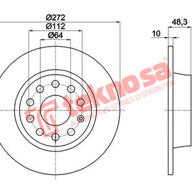Brake Components Brake Disc TBD8259-D OPTIMA