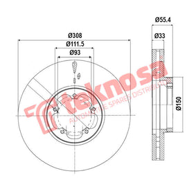 Brake Components Brake Disc TBD8282-D OPTIMA