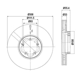FORD Transit - Front Brake Disc | OPTIMA | TBD8282-D - SKU TBD8282-D - SpareMe South Africa