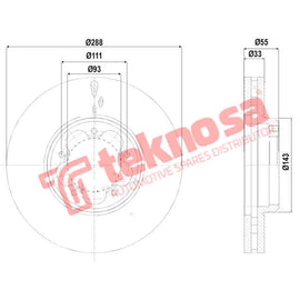 Brake Components Brake Disc TBD8284-D OPTIMA
