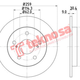 Brake Components Brake Disc TBD8306-D OPTIMA