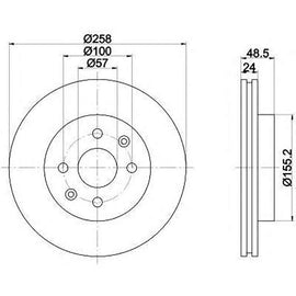KIA Shuma - Front Brake Disc | OPTIMA | TBD8313-D - SKU TBD8313-D - SpareMe South Africa