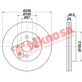 Brake Components Brake Disc TBD8313-D OPTIMA