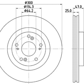 HONDA Civic - Front Brake Disc | OPTIMA | TBD8335-D - SKU TBD8335-D - SpareMe South Africa