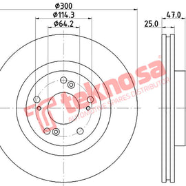 Brake Components Brake Disc TBD8335-D OPTIMA