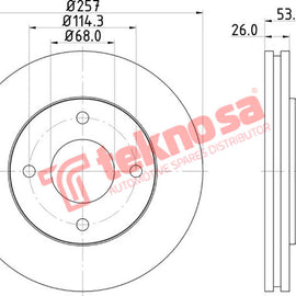 Brake Components Brake Disc TBD8341-D OPTIMASA