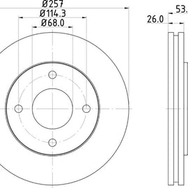 NISSAN NV200 - Front Brake Disc | OPTIMASA | TBD8341-D - SKU TBD8341-D - SpareMe South Africa
