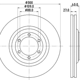 ISUZU D-Max - Front Brake Disc | OPTIMA | TBD8348-D - SKU TBD8348-D - SpareMe South Africa