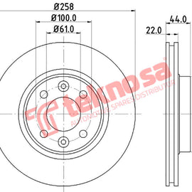 Brake Components Brake Disc TBD8349-D OPTIMA
