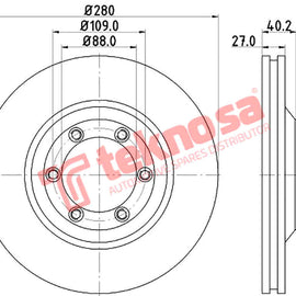 Brake Components Brake Disc TBD8350-D OPTIMA